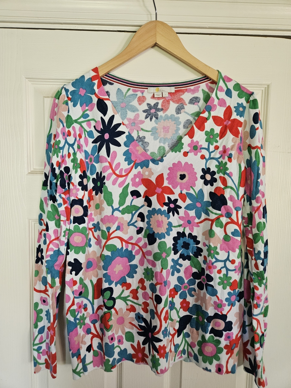 Boden Floral Sweater, Size L